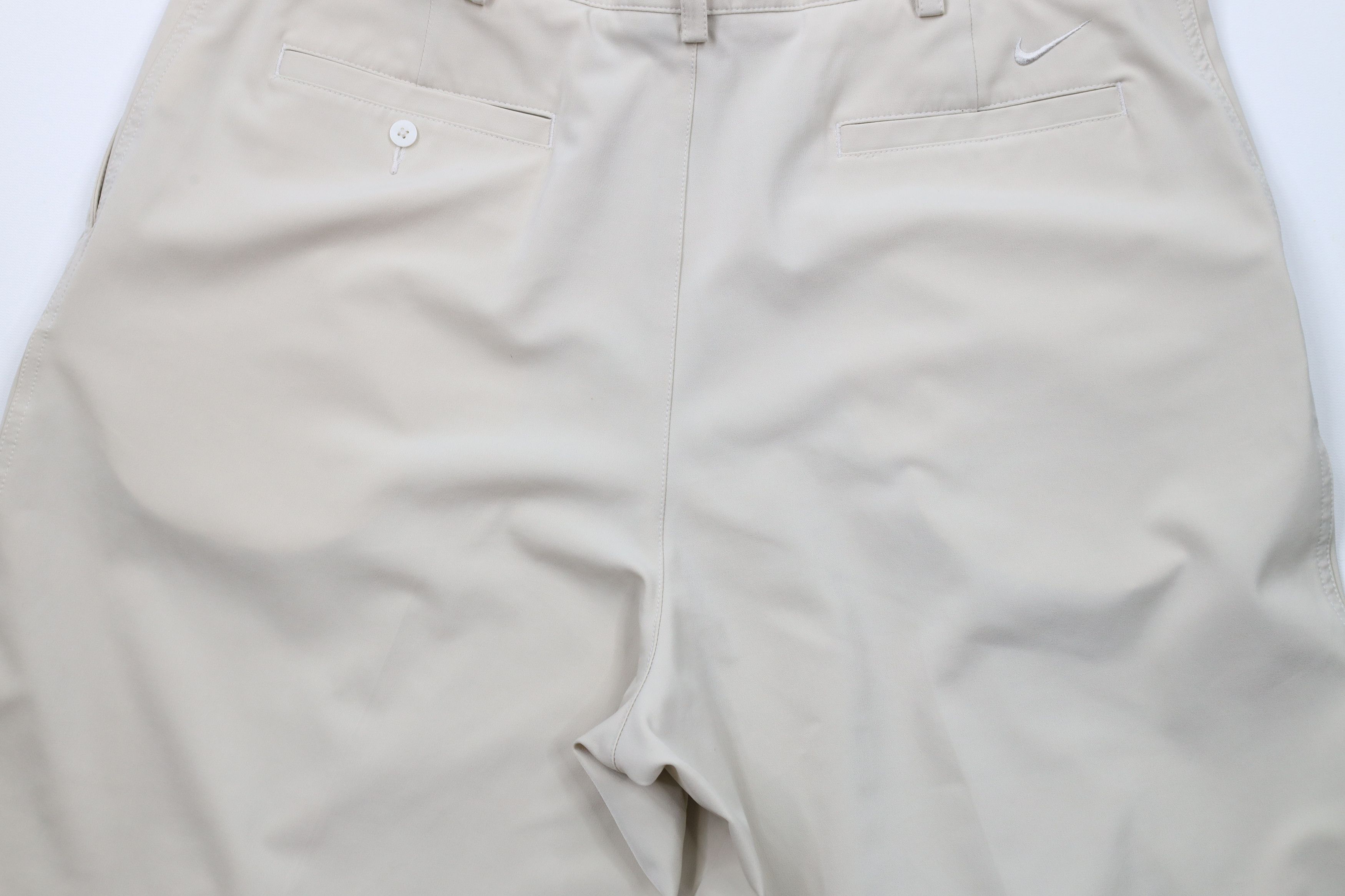 Nike × Vintage Vintage Nike Golf Mini Swoosh Tech Flat Front Chino Shorts Size US 38 / EU 54 - 11 Thumbnail