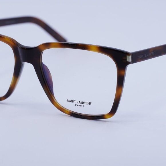 Saint Laurent Paris Saint Laurent SL717 SLIM 003 Eyeglasses Havana 54mm Square Size ONE SIZE - 2 Thumbnail