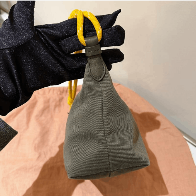 Miu Miu Miu Miu Olive & Yellow Colorblock Fabric Top Handle Bag Size ONE SIZE - 3 Thumbnail