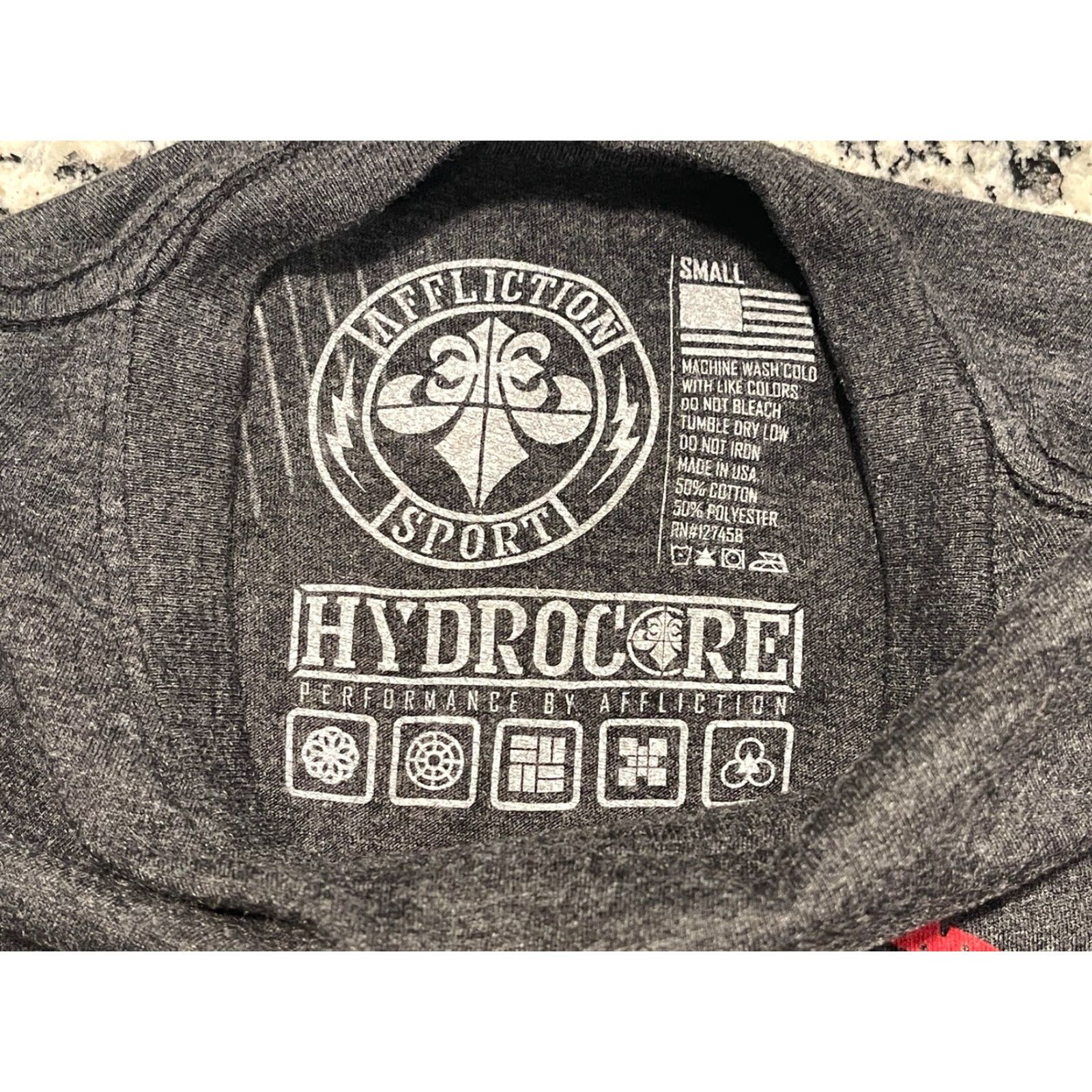 Affliction Affliction T-Shirt Mens Small Black Skull Graphic Hydrocore 50/50 Crew Neck Short Sleeve Graphic Tee Size US S / EU 44-46 / 1 - 7 Thumbnail