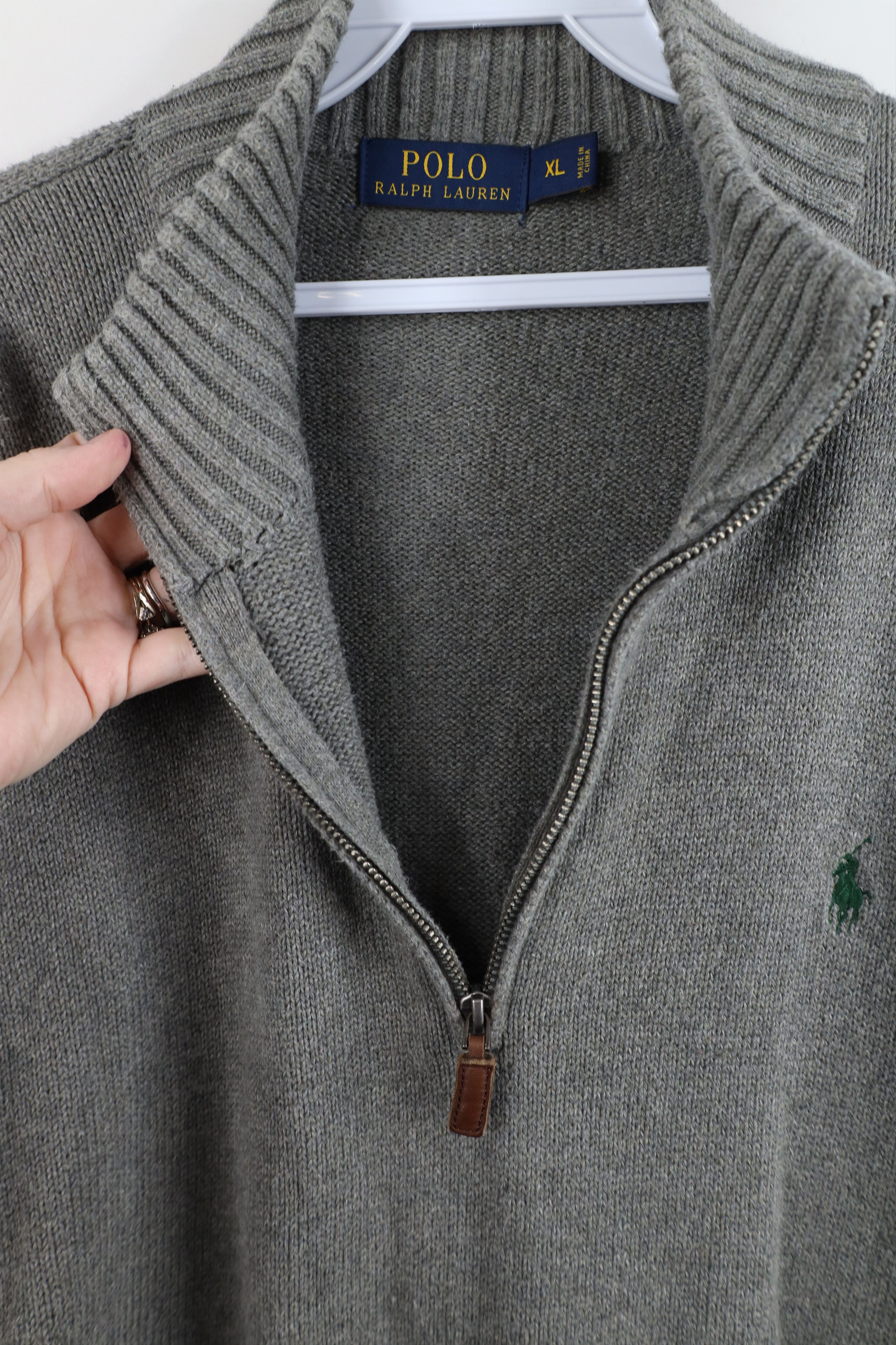 Ralph Lauren Vintage Ralph Lauren Ribbed Knit Half Zip Pullover Sweater Size US XL / EU 56 / 4 - 7 Thumbnail
