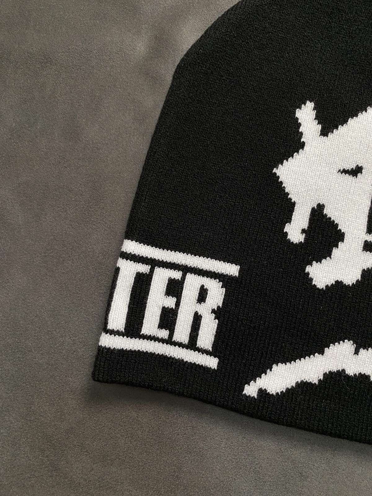 Stray Rats Rare Stray Rats Bounty Hunter Logo Black No Cuff Knit Beanie Size ONE SIZE - 3 Thumbnail