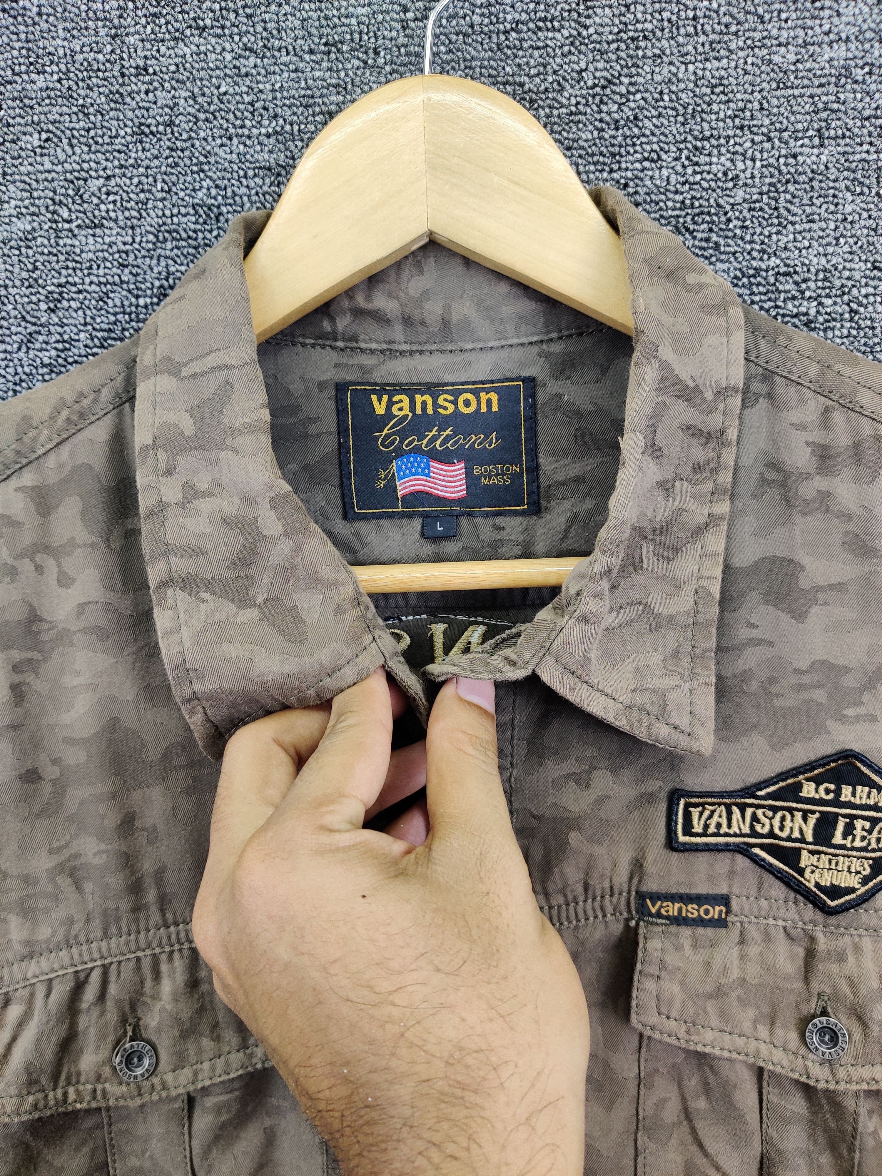 Vanson Leathers Vintage Vanson Leathers American Military Button Shirt Size US L / EU 52-54 / 3 - 7 Thumbnail