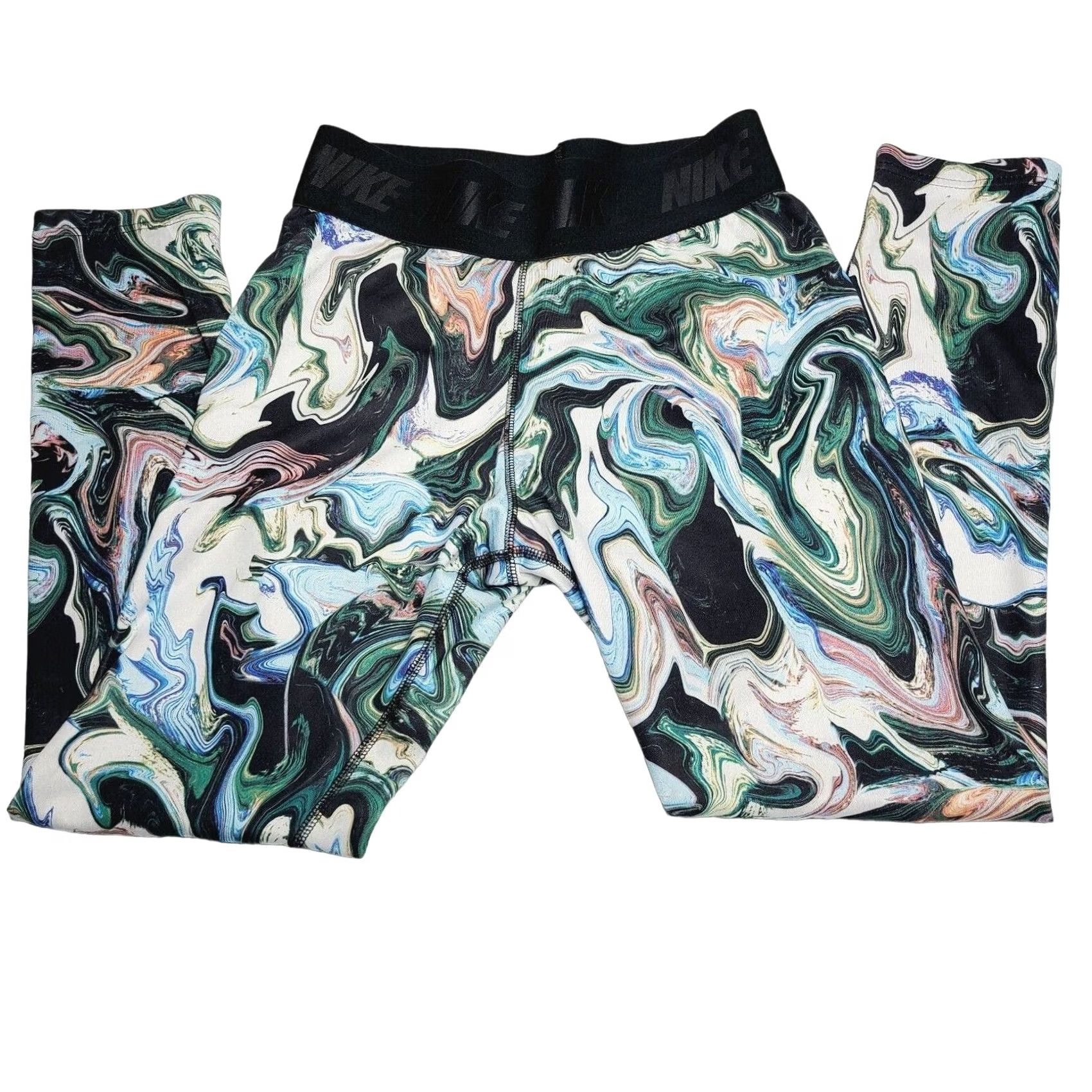 Nike Nike Women's Sportswear Leg-A-See Leggings Size Medium AH6499-010 Leggings Womens Multicolor Running" Size 32" / US 10 / IT 46 - 2 Thumbnail