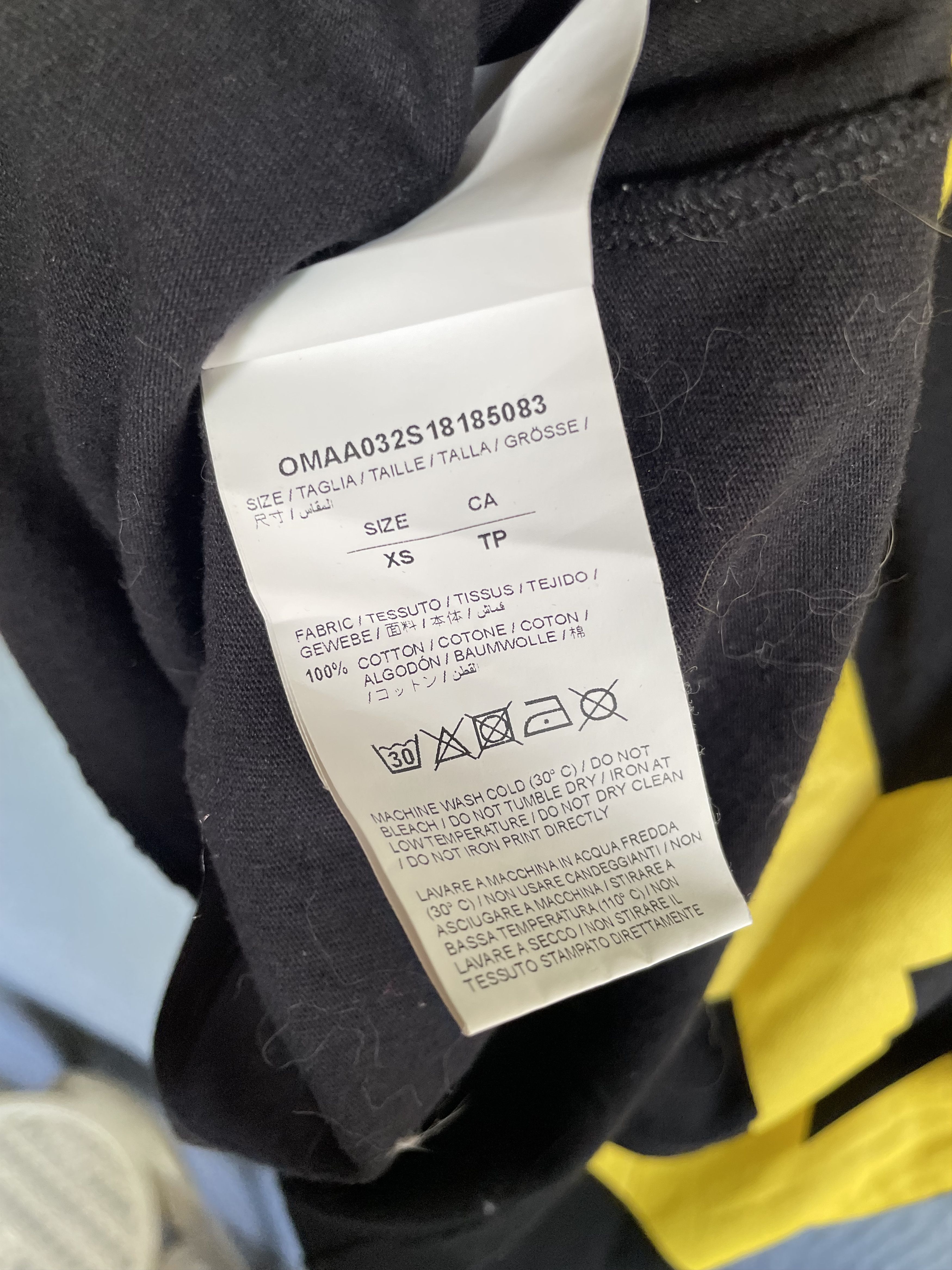 Off-White × Virgil Abloh OFF-WHITE MOTO SPLICED TEE Size US XS / EU 42 / 0 - 8 Thumbnail