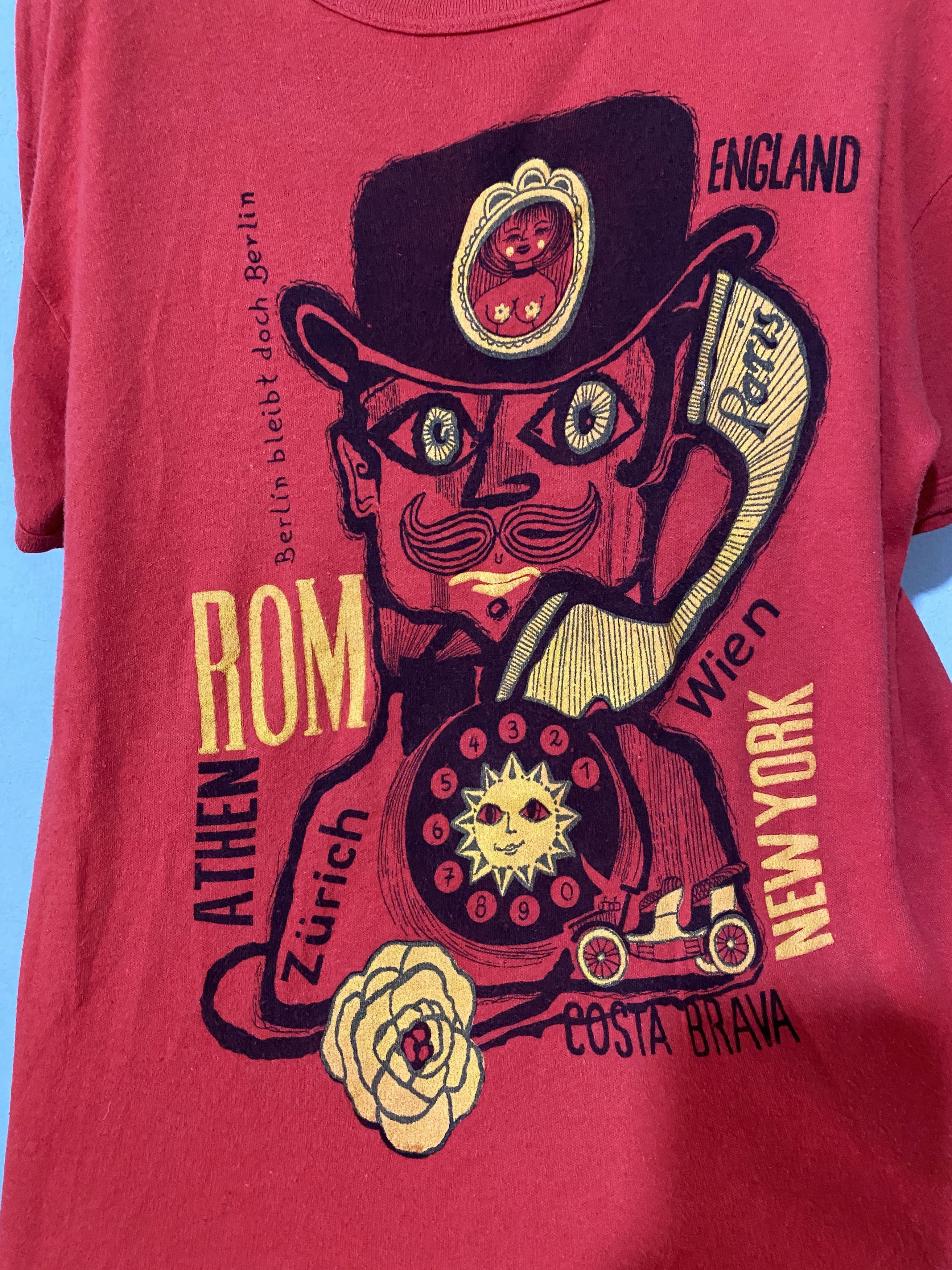 Band Tees × Vintage intage 90s Germany Berlin Ringer Tee Size US M / EU 48-50 / 2 - 2 Thumbnail