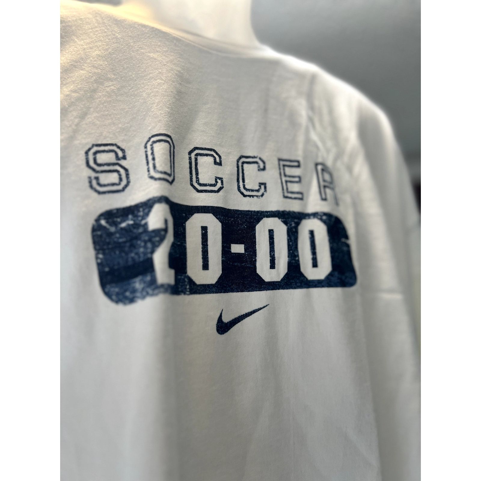 Nike Vintage Nike Soccer NWT T-Shirt-90s White Tag-Sz:XL Swoosh Size US XL / EU 56 / 4 - 3 Thumbnail