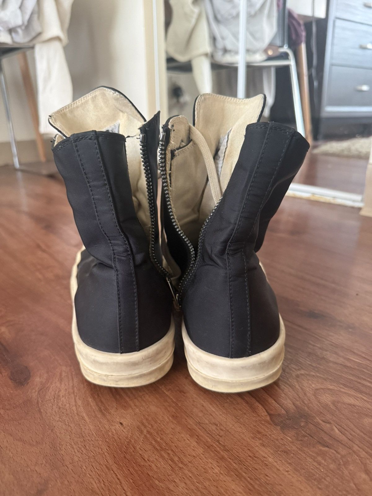 Rick Owens RICK OWENS - DRKSHDW - Waxed Canvas Ramones Size US 9 / EU 42 - 7 Thumbnail