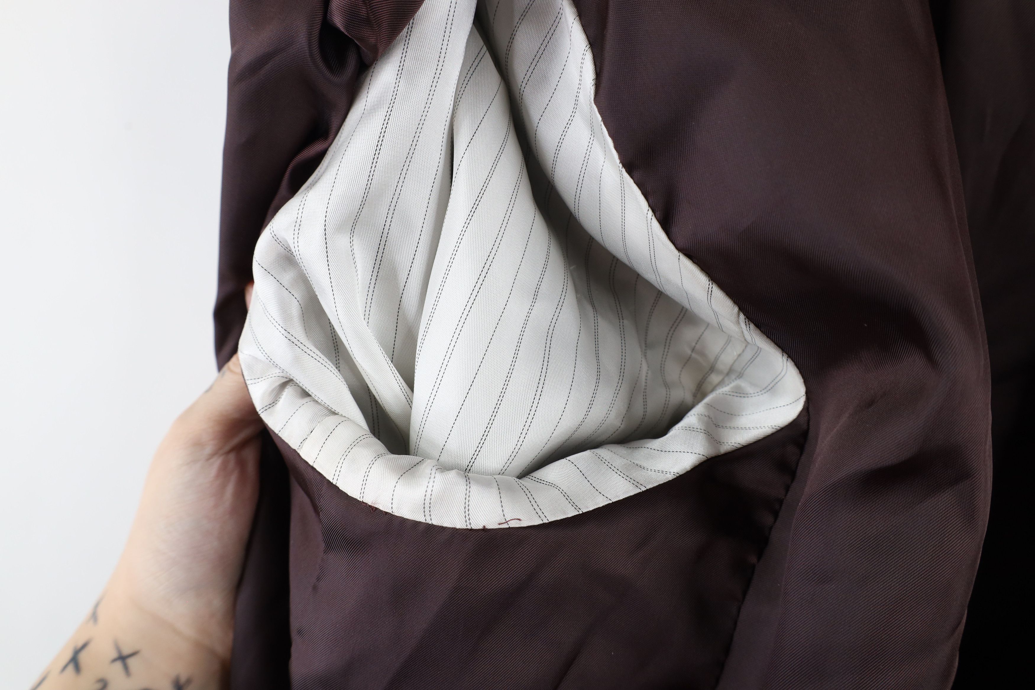 Express × Vintage Express Herringbone Full Zip Overcoat Trench Jacket Gray Size US L / EU 52-54 / 3 - 11 Thumbnail