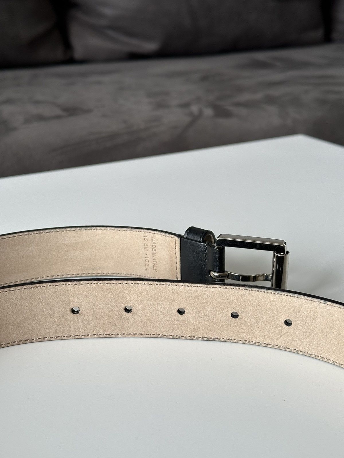 Christian Dior Monsieur DIOR Rasta Black Logo Leather Belt Vintage 2000’ Size: 28-30 Size ONE SIZE - 13 Thumbnail