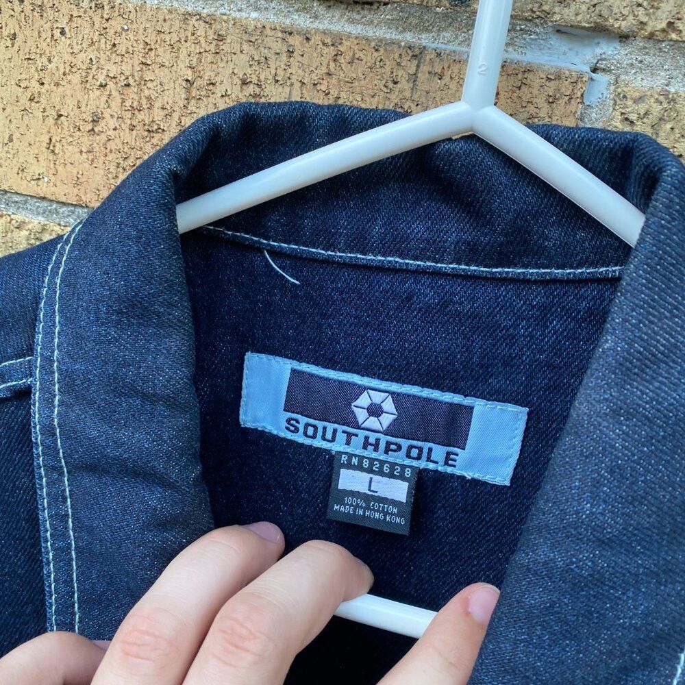 Southpole × Vintage Vintage 1998 South Pole Embroidered Jean Jacket Large Blue Size US L / EU 52-54 / 3 - 7 Thumbnail