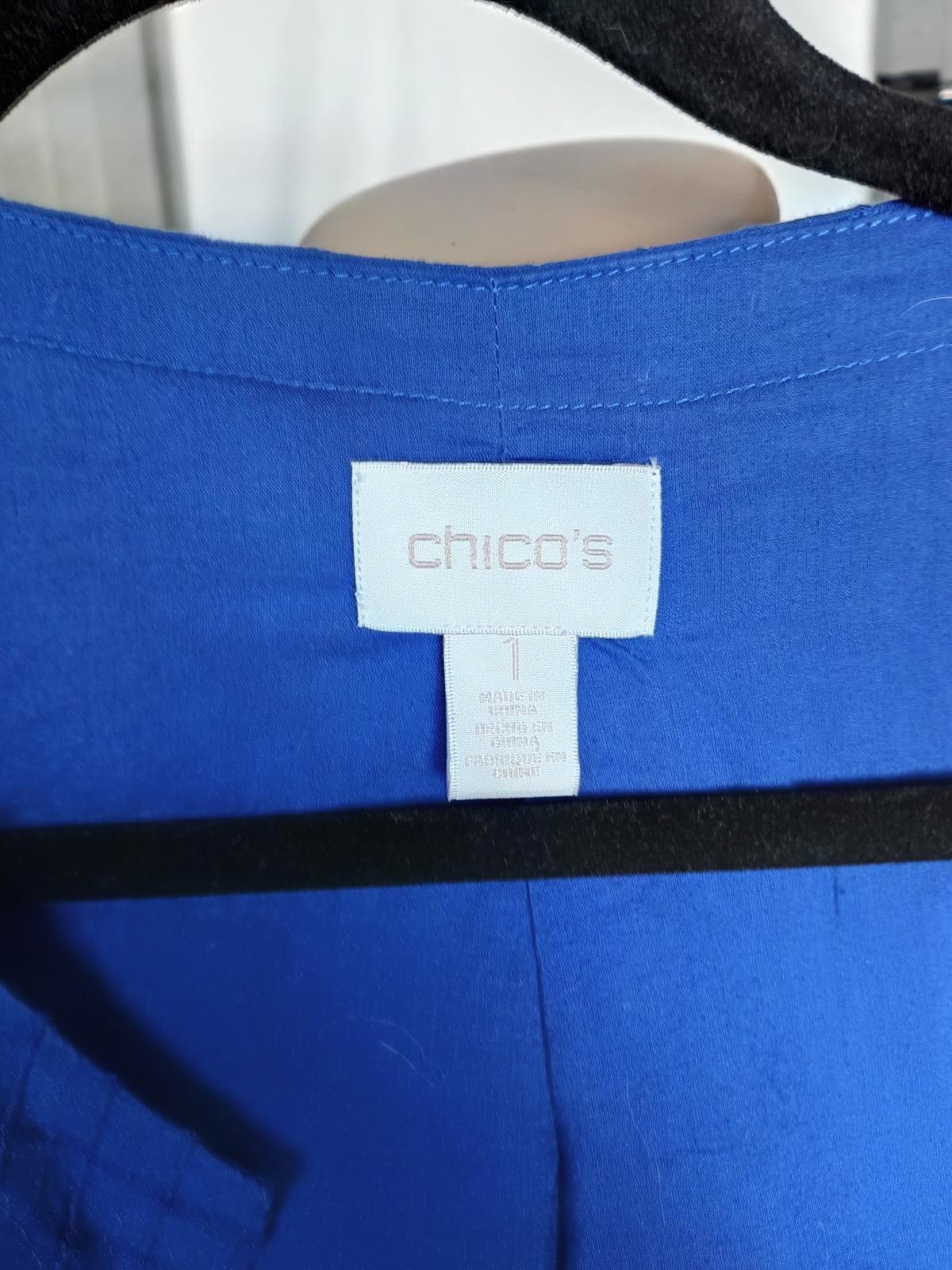 Chicos Chico's Women's Blue Layered Jacket Size ONE SIZE - 2 Thumbnail