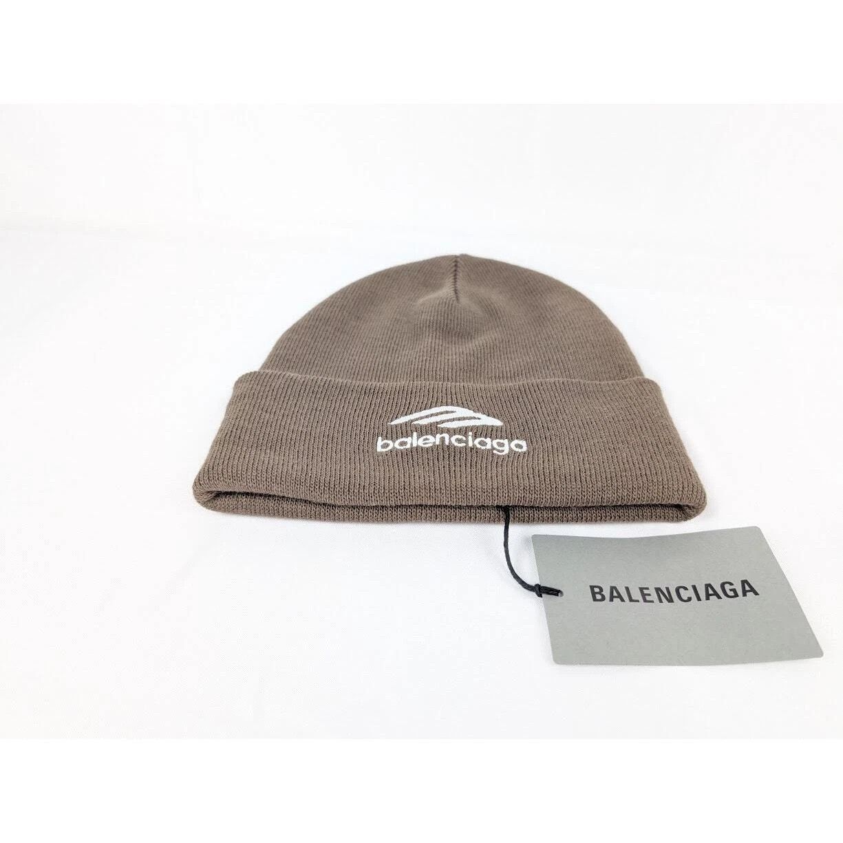 Balenciaga o1rshd1 Q:2 / Size: 2 / Wool Logo Beanie In Brown Size ONE SIZE - 2 Thumbnail