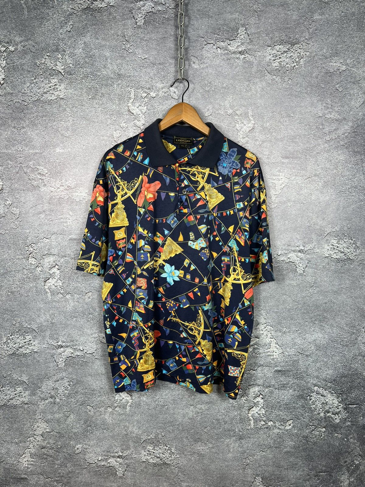 Leonard Paris Vintage Lonard Paris All Over Floral Print Polo Size Xxl Size US XXL / EU 58 / 5 - 1 Thumbnail
