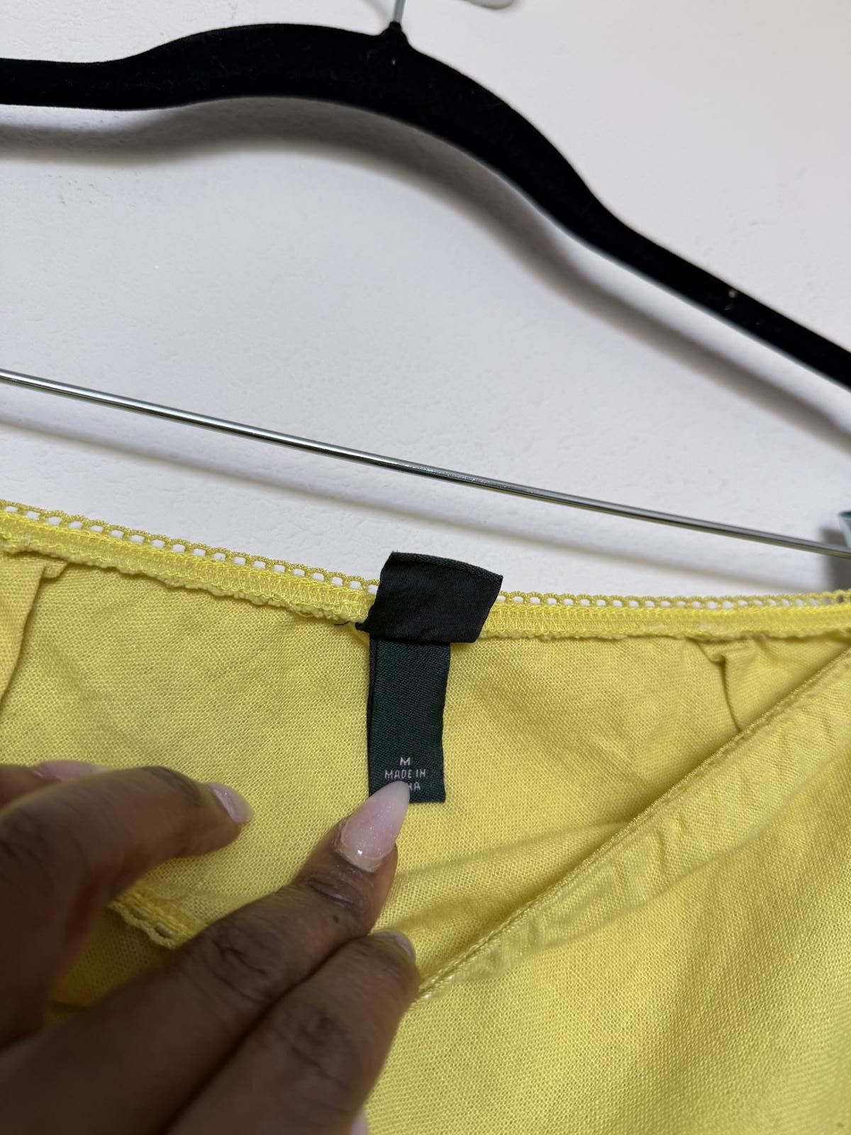 Designer Yellow Linen Maxi Skirt High Slit Size 32" / US 10 / IT 46 - 3 Thumbnail