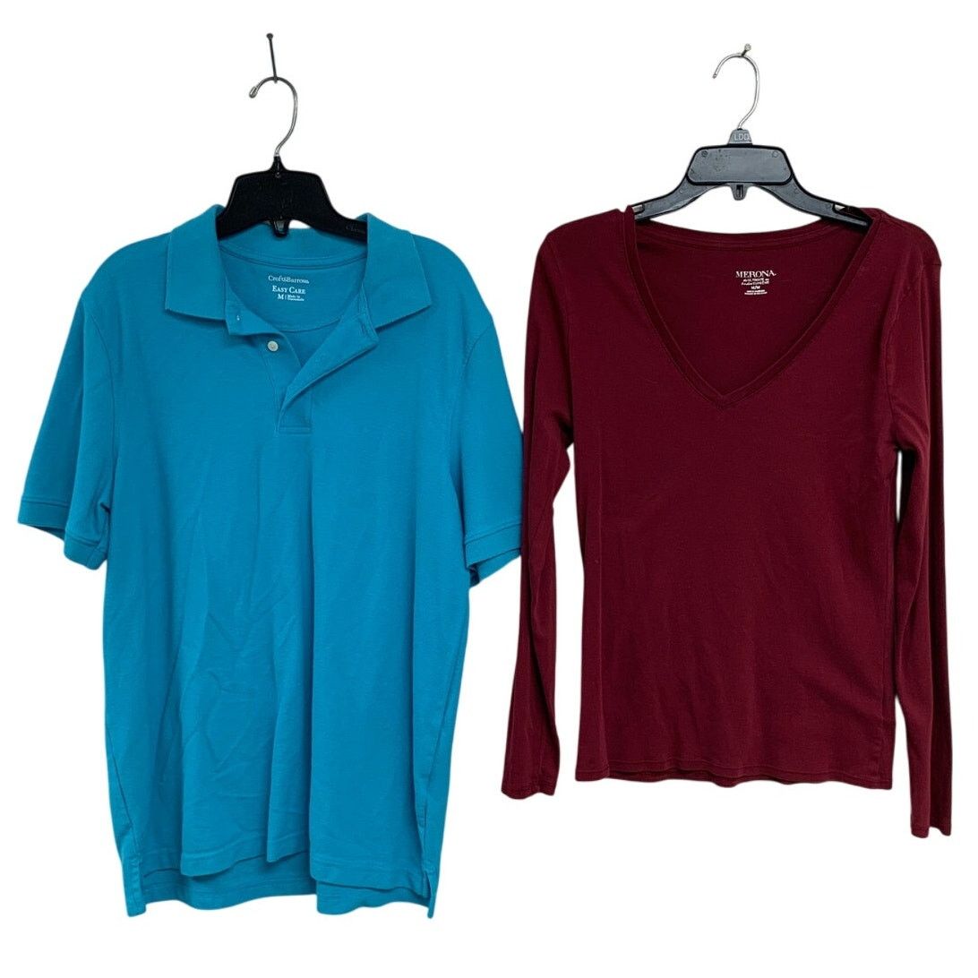Merona Merona Croft & Barrow Womens Medium T Shirt Polo Shirt Size M / US 6-8 / IT 42-44 - 1 Thumbnail