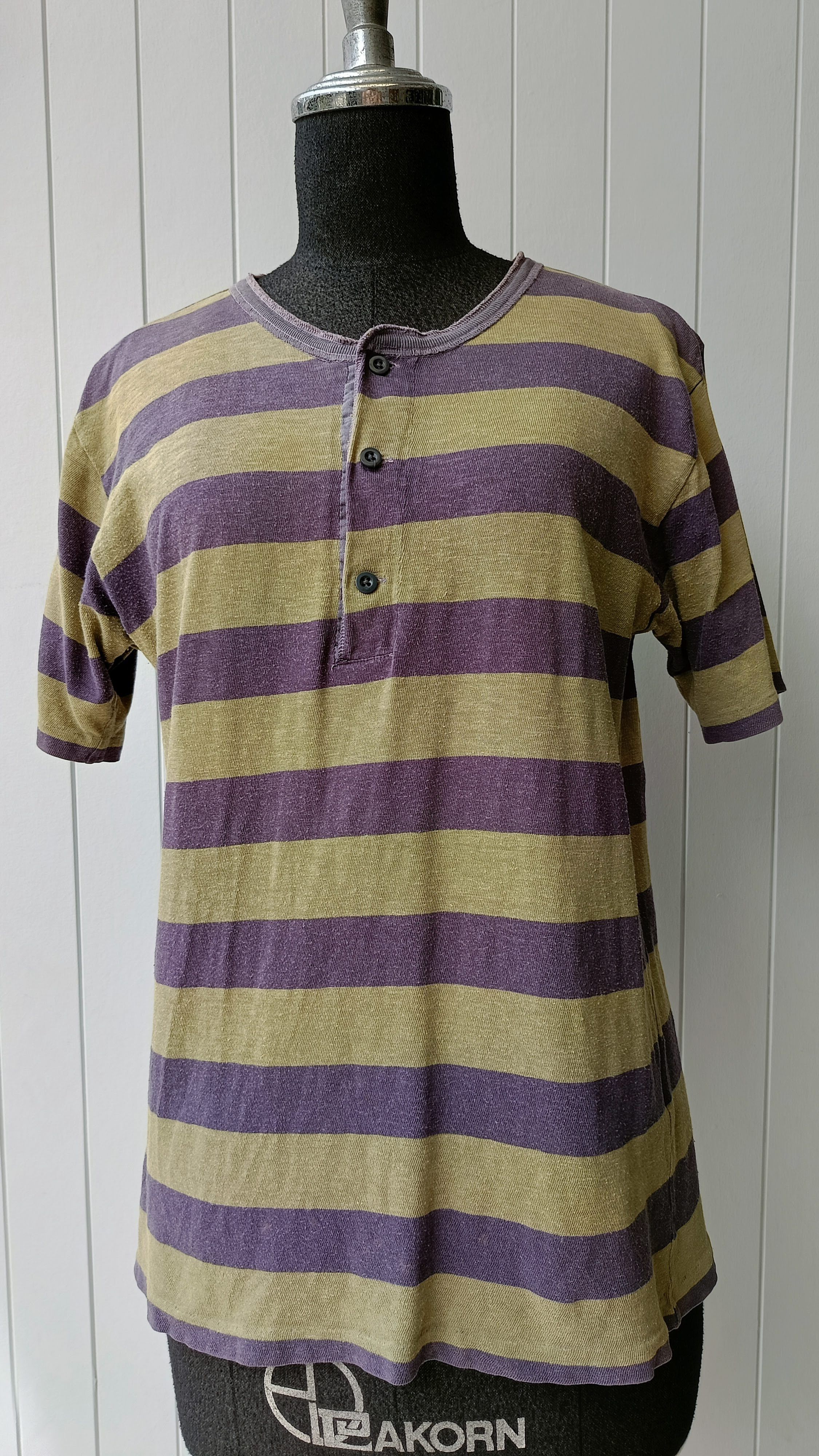 45rpm 45RPM studio by R 2 Japan 90s green purple Henley tshirt Size S / US 4 / IT 40 - 4 Thumbnail
