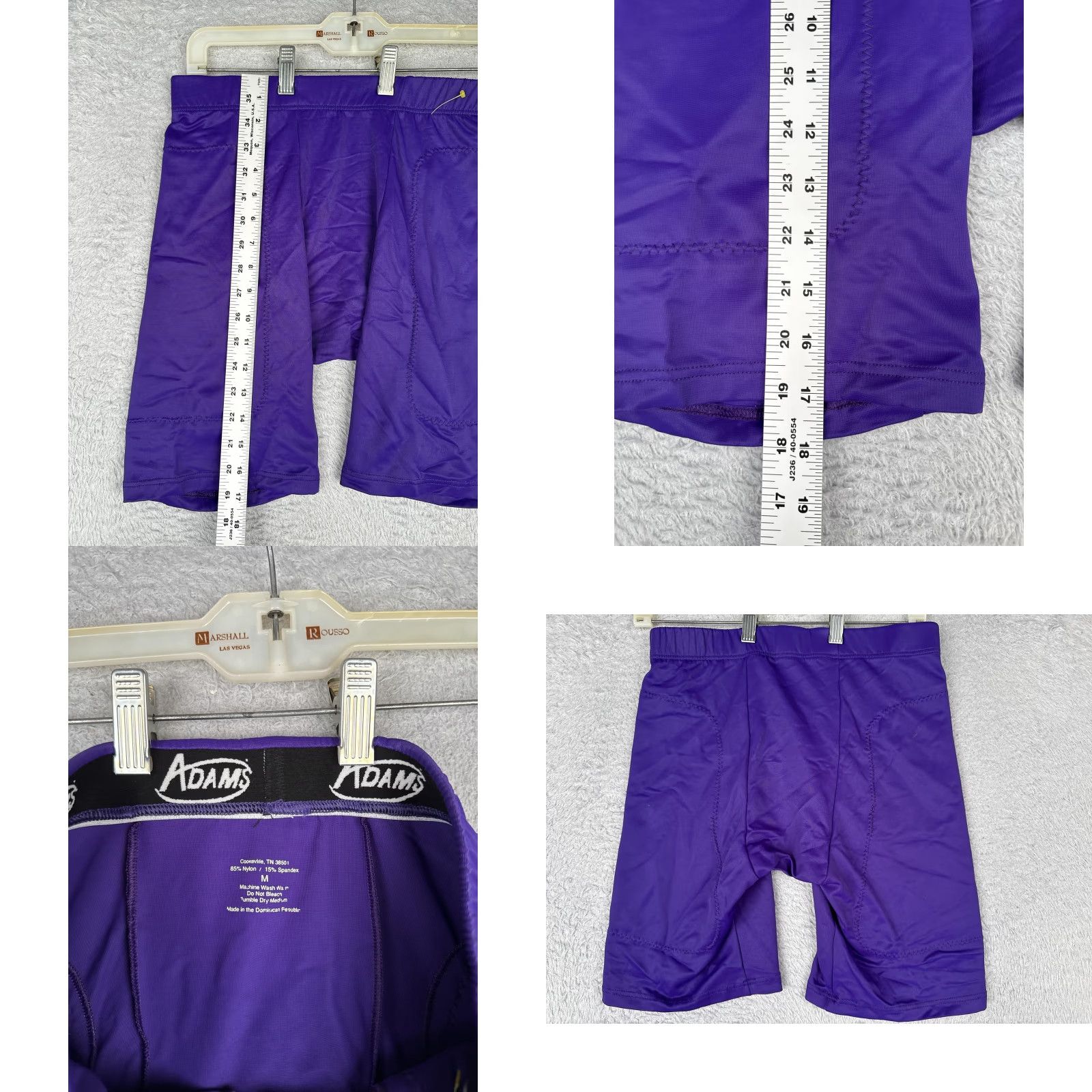 Vintage Adams Compression Shorts Mens M Purple Football Girdle Base Layer Spandex Nylon Athletic Athleticwear Moisture Wicking Breathable Stretch Size US 31 - 8 Thumbnail