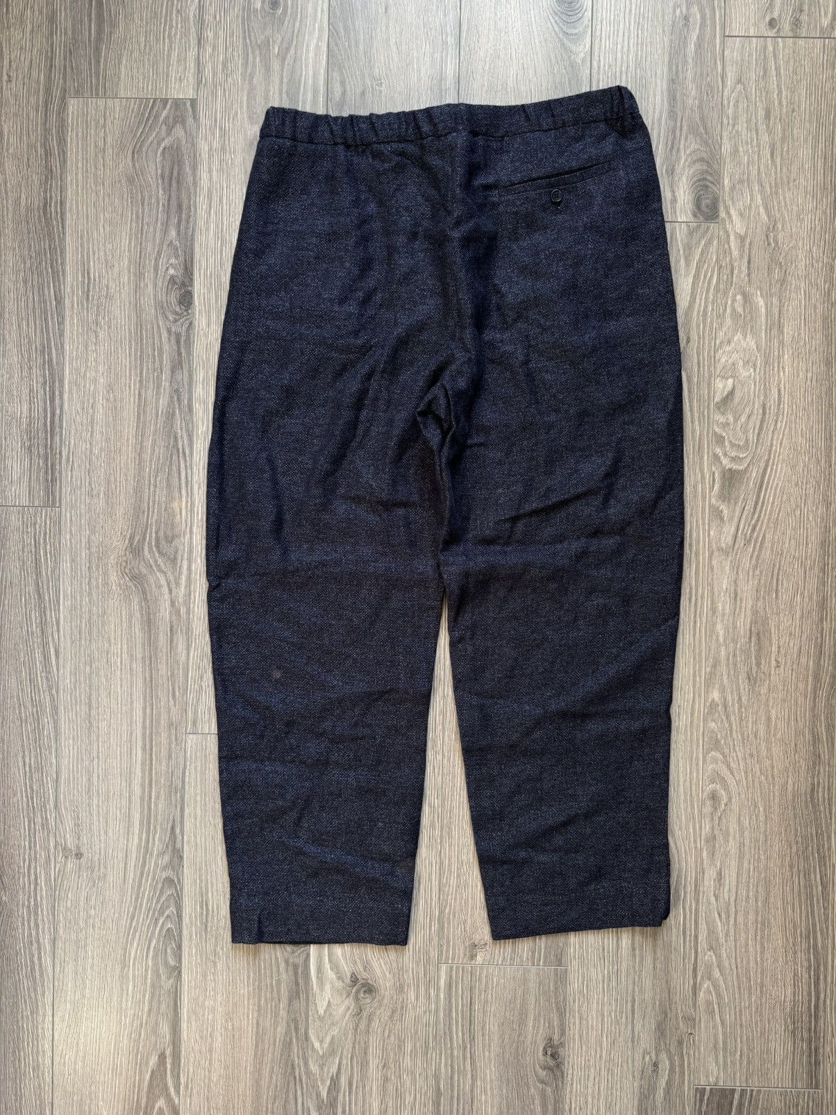 Other ED UNLINED HEAVY COTTON DRAWSTRING TROUSERS Midnight Blue Size US 34 / EU 50 - 4 Thumbnail