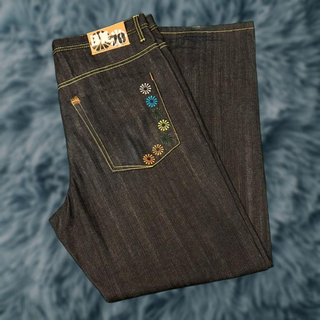 Vintage VINTAGE Brooklyn Xp Embroidered Baggy Jeans Mens Sz 38 Skater Hip Hop Grunge Wide-Leg Denim 34 Inseam Mens Size US 38 / EU 54 - 1 Thumbnail