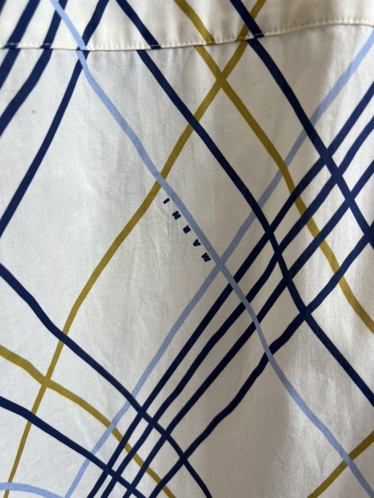 Marni White/Blue Striped Marni Bowling Button up Size US M / EU 48-50 / 2 - 4 Thumbnail