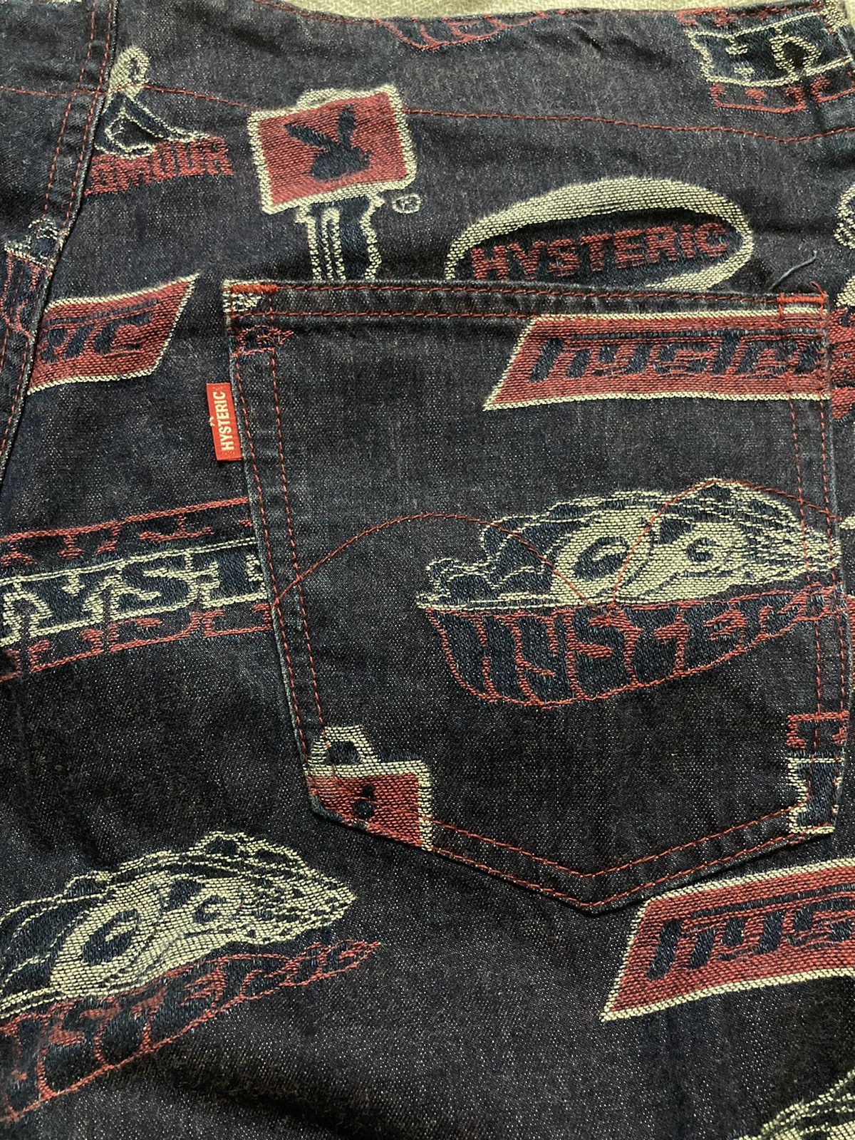 Hysteric Glamour × Vintage Hysteric Glamour Full Print Logo Flare Denim Pants Size 30" / US 8 / IT 44 - 13 Thumbnail