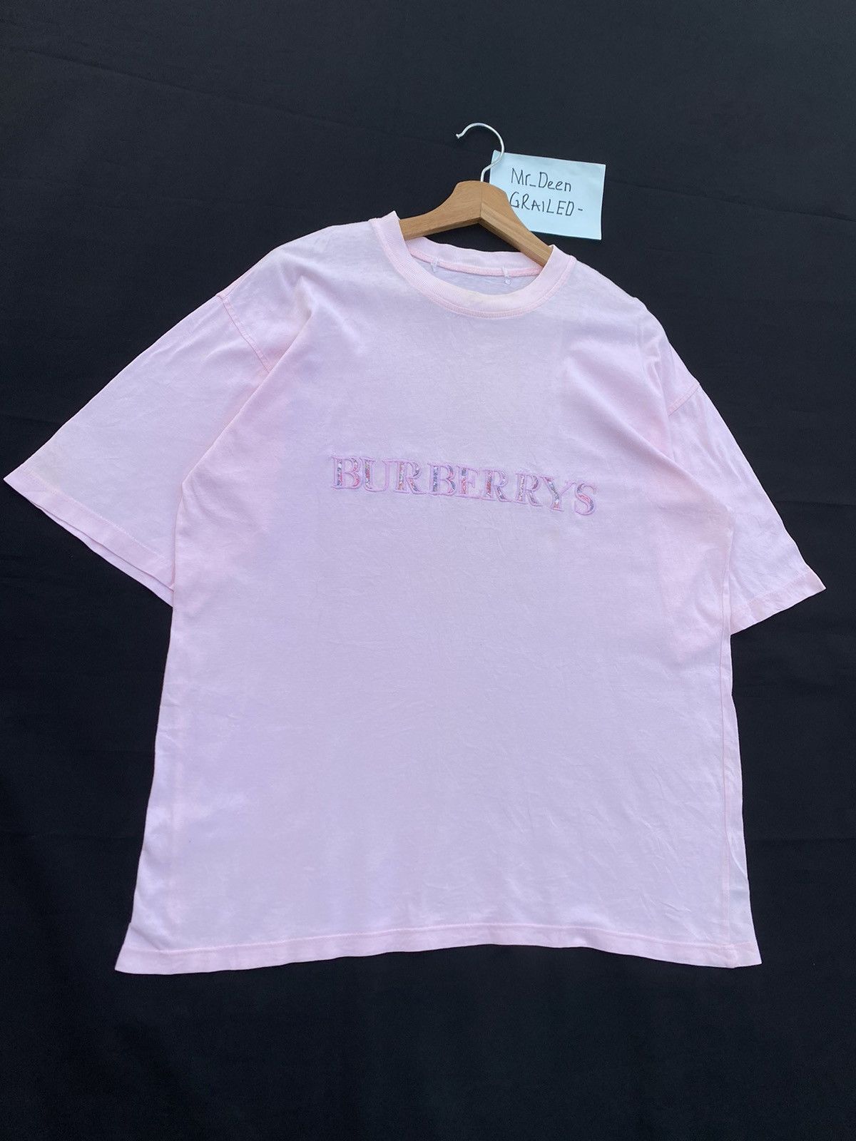 Vintage Rare Vintage 90s Burberry Embossed Tshirt Size US L / EU 52-54 / 3 - 3 Thumbnail