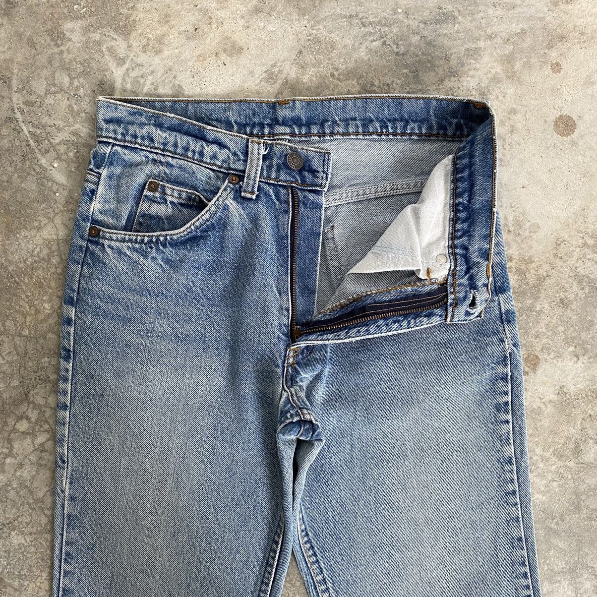Vintage 70’s Levis 517 Faded Blue Distressed Flared Jeans