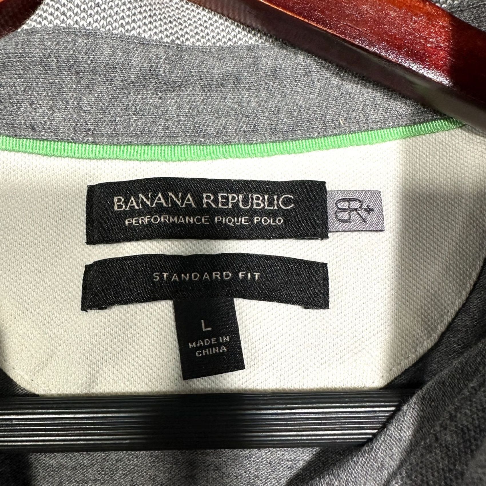 Banana Republic Banana Republic Polo Shirt Mens Large Gray Green Performance Pique Size US L / EU 52-54 / 3 - 4 Thumbnail