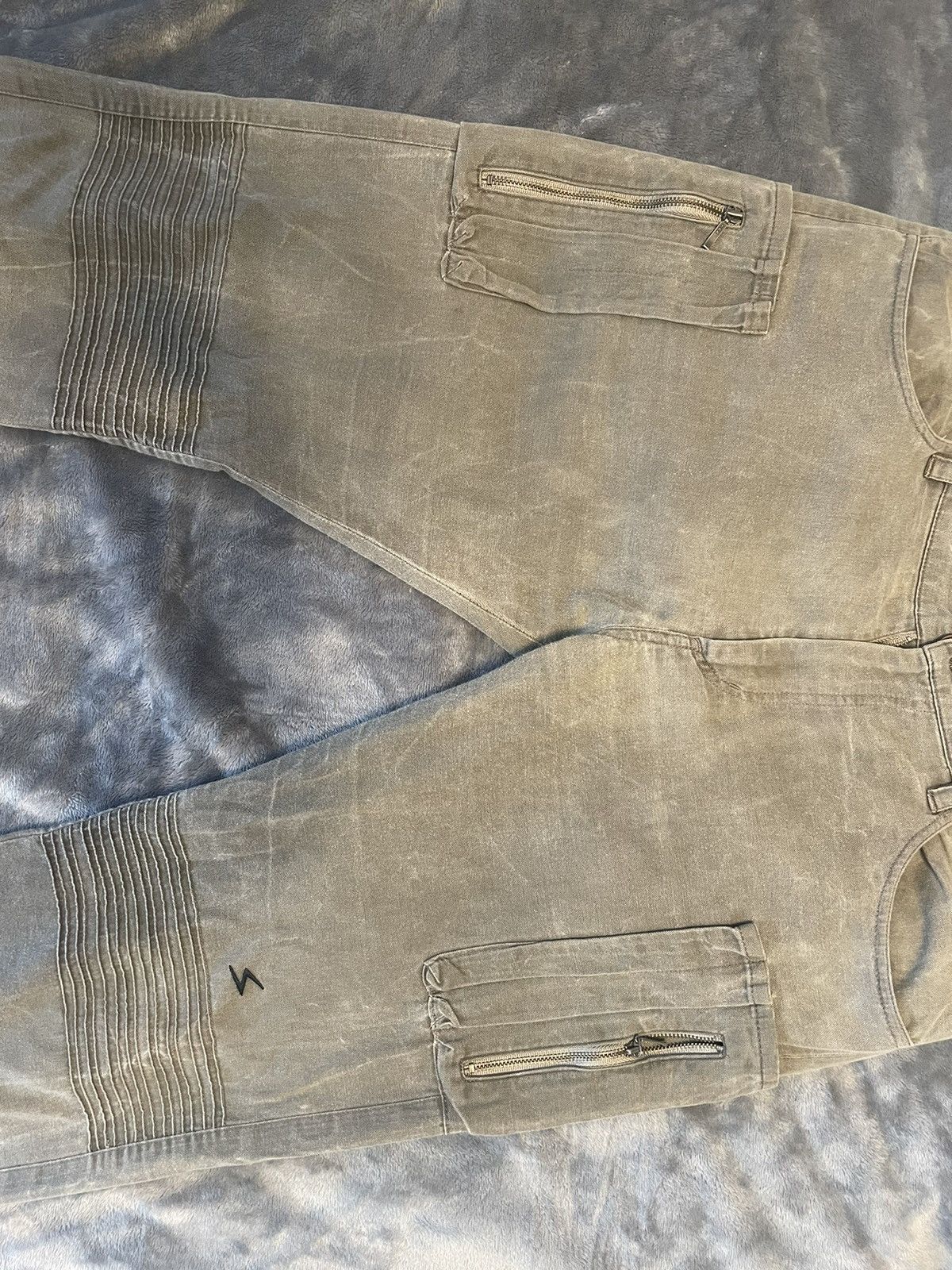 Jun Takahashi × Undercover Undercover AW05 Arts & Crafts Biker Cargo Denim Size US 30 / EU 46 - 3 Thumbnail