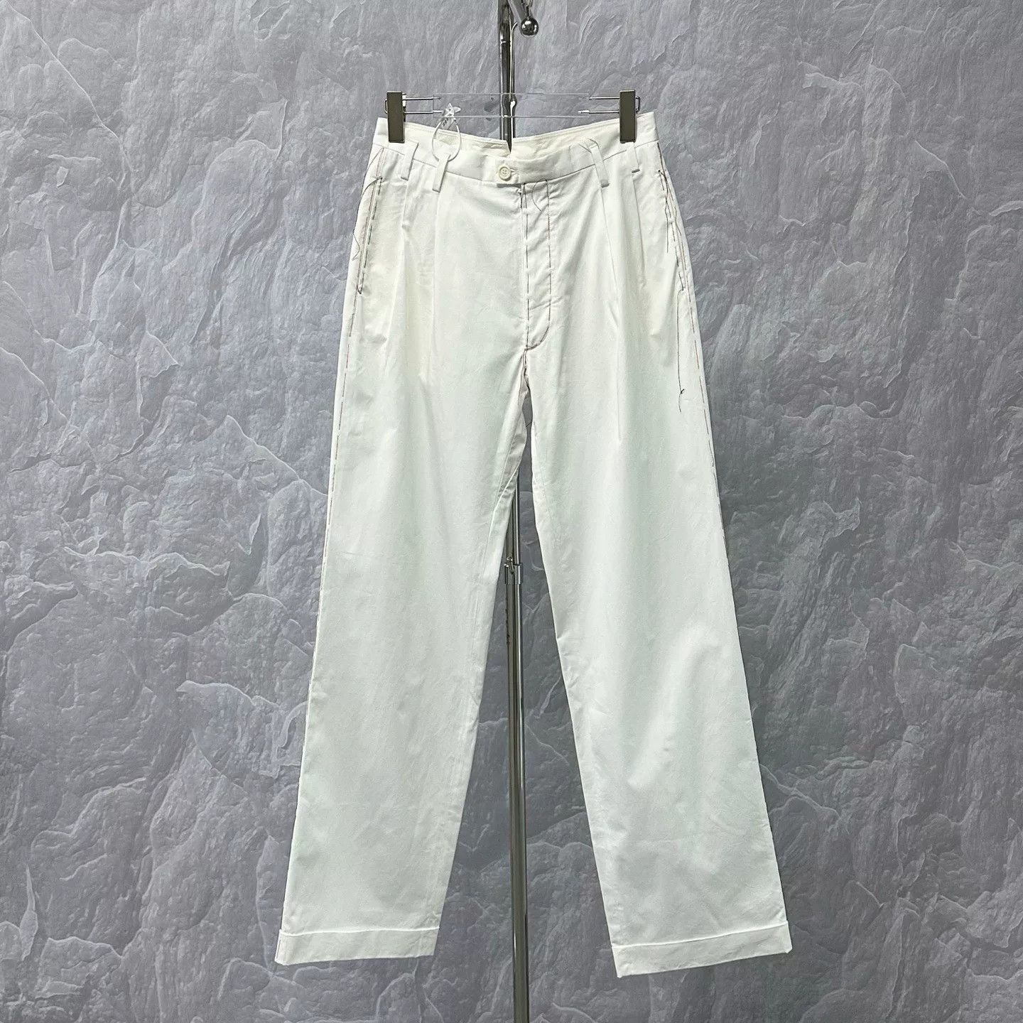 Maison Margiela Maison Margiela White Stitch Denim Trousers Size US 28 / EU 44 - 1 Thumbnail
