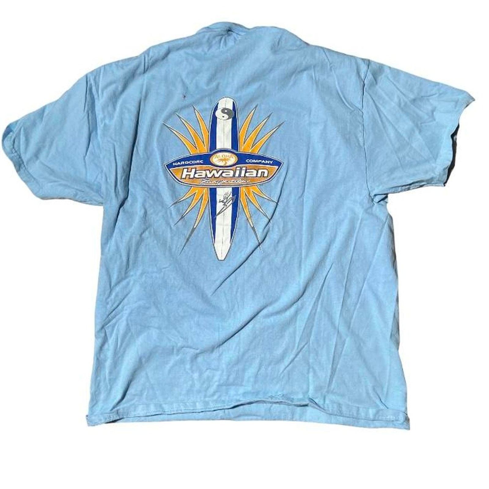 Hanes 90s blue surf tee shirt Size US XL / EU 56 / 4 - 1 Thumbnail