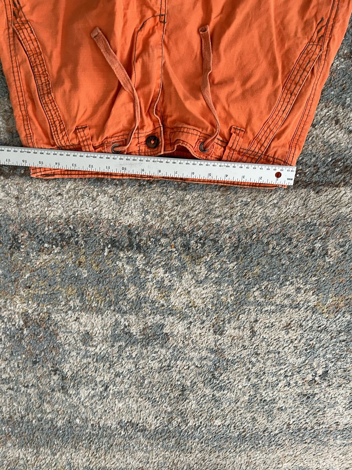 Ecko Unltd. × Rap Tees × Vintage VTG Ecko Unltd Cargo Shorts 32 Orange Military Hip Hop Size US 32 / EU 48 - 5 Thumbnail