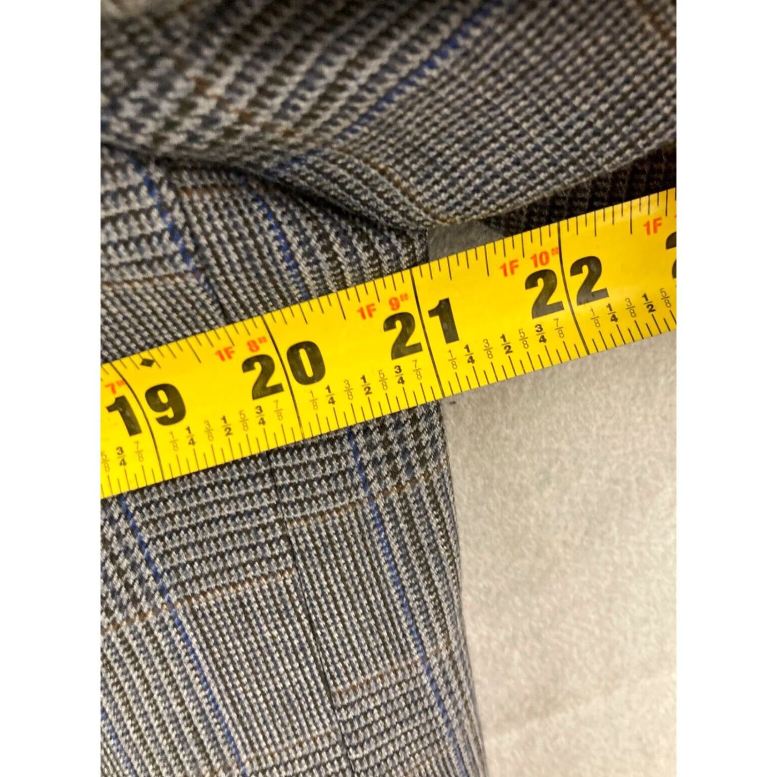 Ralph Lauren Lauren Ralph Lauren Blazer Mens 42R Gray Glen Plaid Wool Sport Coat 2-Button Regular Fit Size 42R - 3 Thumbnail