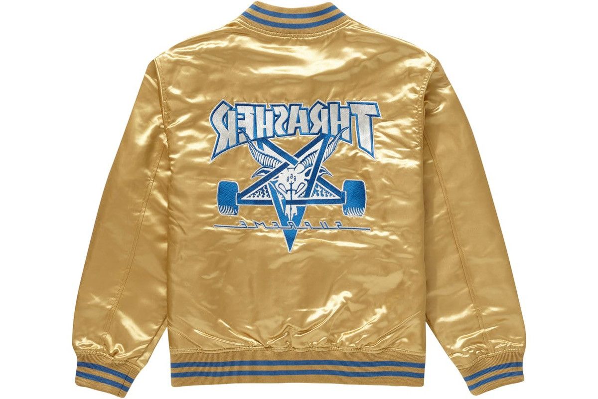 Supreme x Thrasher Satin Bomber (SS16 release)