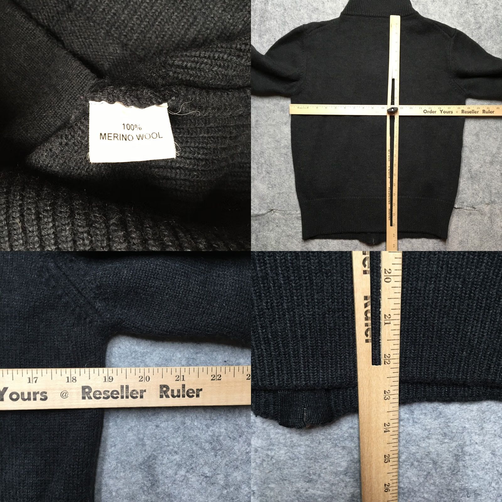 Psycho Bunny Psycho Bunny Merino Wool Cardigan Sweater Mens S Dark Gray Heavy Pockets Vintage Size US S / EU 44-46 / 1 - 8 Thumbnail