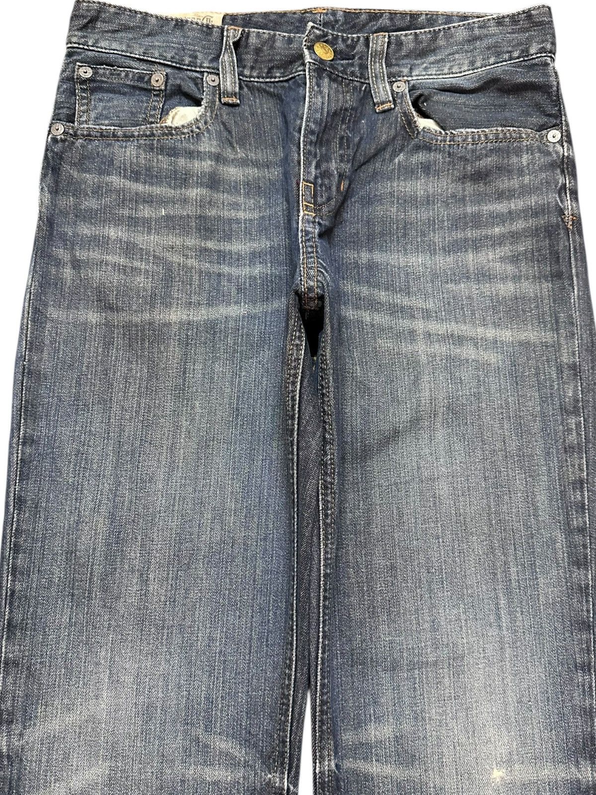 Polo Ralph Lauren Vintage Polo Ralph Lauren Blue Wash Whiskers Denim Size US 29 - 2 Thumbnail
