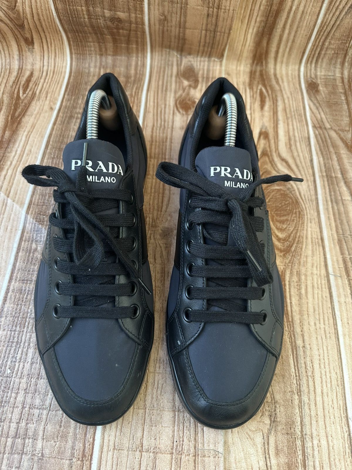 Prada Prada Men’s Nylon-Spazzolato Leather Sneaker Lowtops Size US 10 / EU 43 - 3 Thumbnail