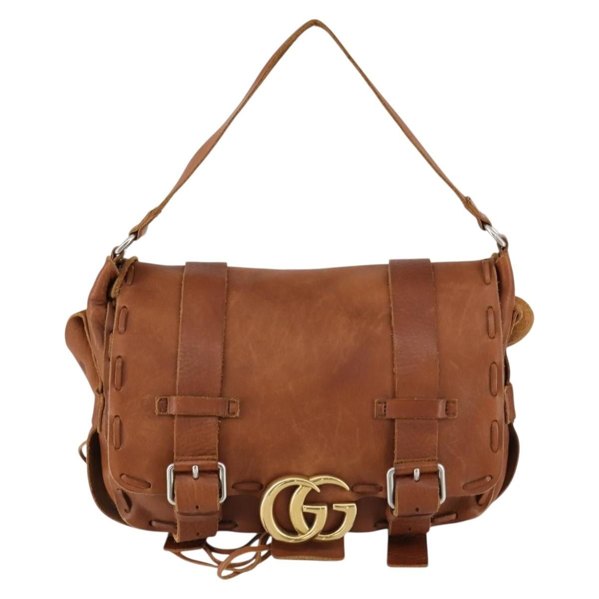 Gucci Gucci GG Marmont Laced Messenger Leather Size ONE SIZE - 1 Thumbnail