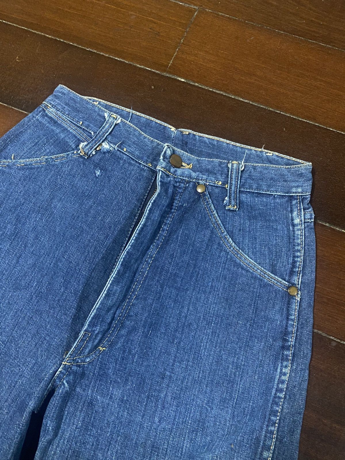 Vintage Vintage 40s 50’s Wrangler distressed rework Denim Pants Size US 28 / EU 44 - 6 Thumbnail