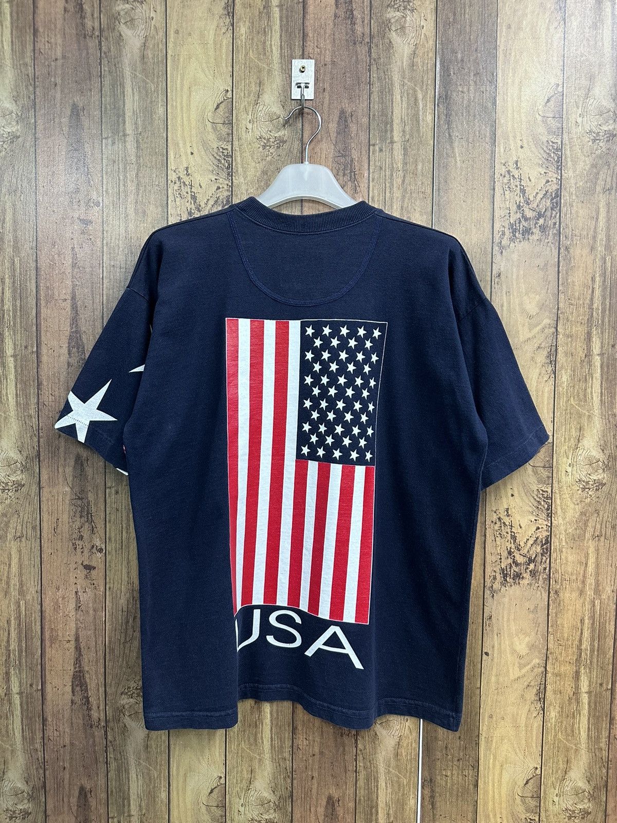 Vintage Vintage USA America Flag Single Stitch Shirt A459 Size US M / EU 48-50 / 2 - 1 Thumbnail