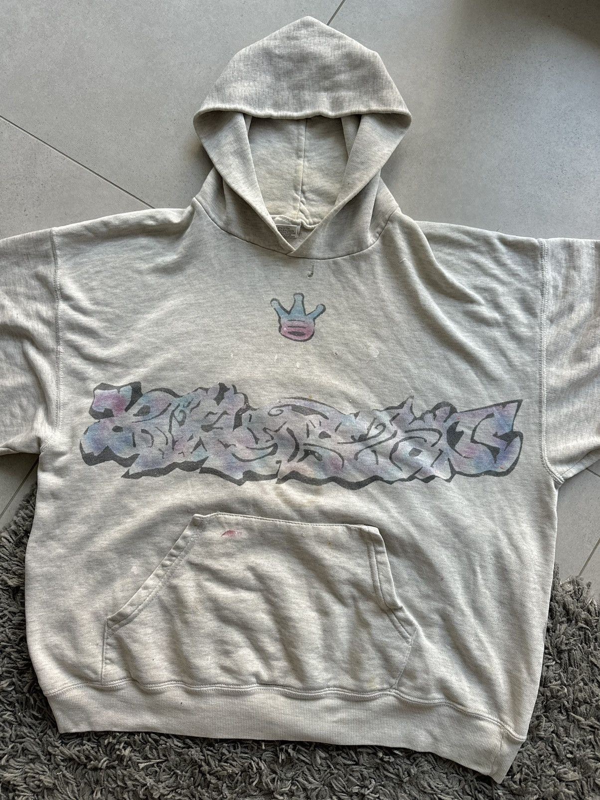 Jerzees Vintage thrashed hoodie Jerzees 575 rap JNCO style Size US XL / EU 56 / 4 - 2 Thumbnail