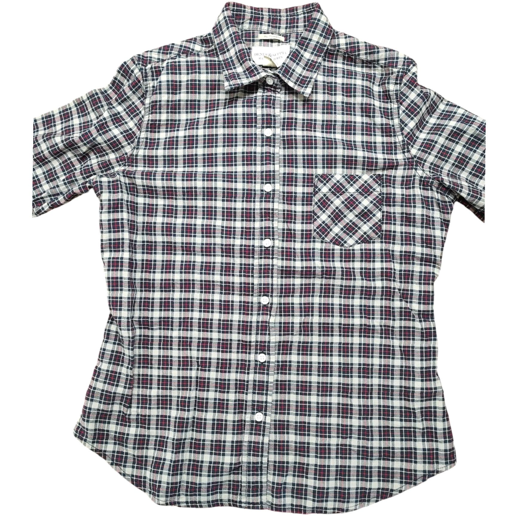Vintage VINTAGE Denim & Supply Ralph Lauren Womens RL Tomboy Blue Red Plaid Button Shirt Medium Size M / US 6-8 / IT 42-44 - 2 Thumbnail