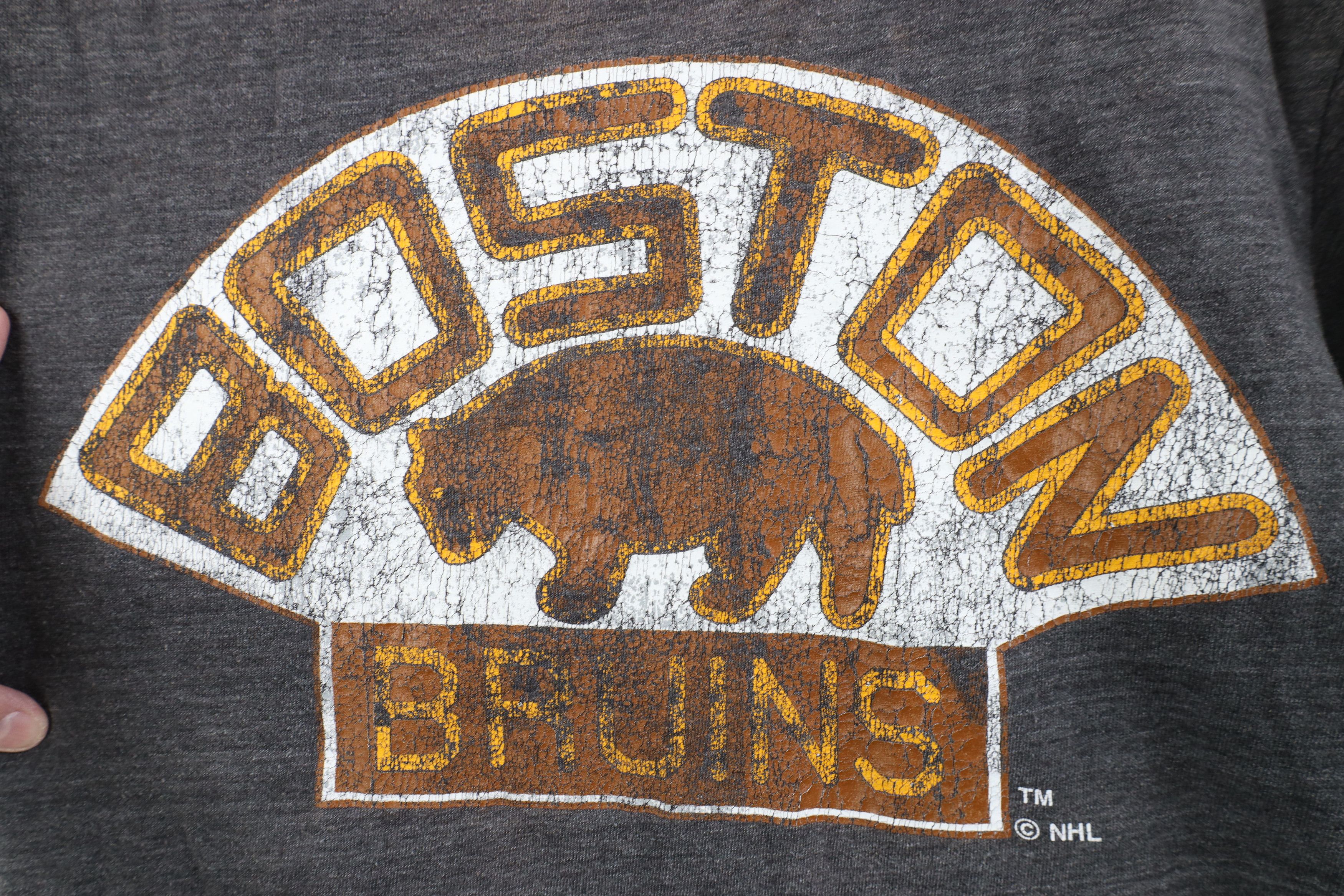Vintage Retro CCM Spell Out Boston Bruins Hockey Jersey Knit T-Shirt Size US M / EU 48-50 / 2 - 4 Thumbnail