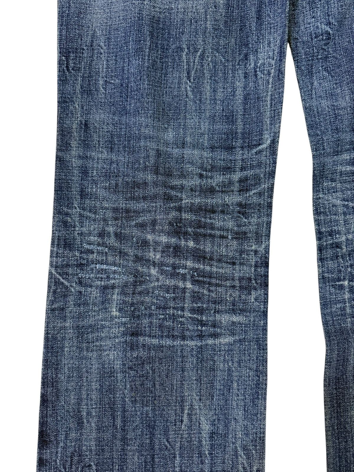 Japanese Brand Flared Jeans Russ.k Distressed Denim Nice Design Boot Cut Size US 33 - 20 Thumbnail