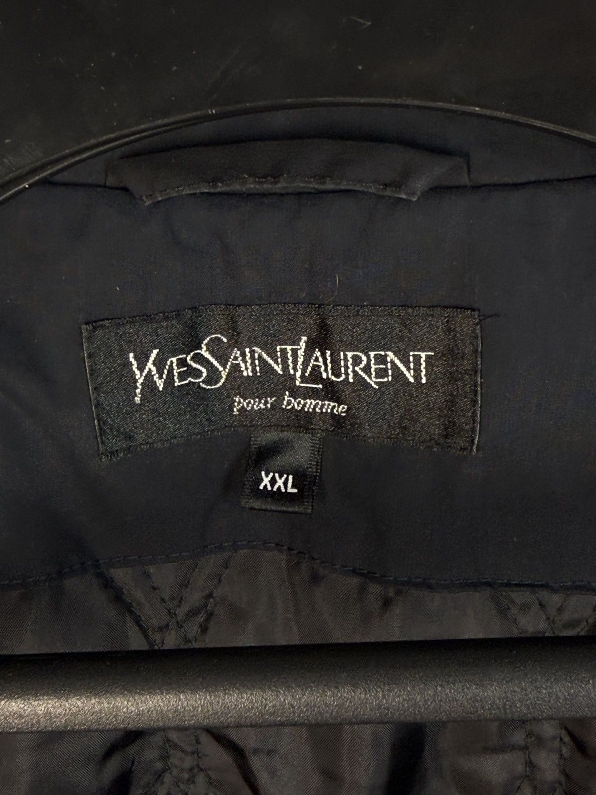 Yves Saint Laurent Black Warm YSL Jacket Bomber Zip Up Collar Vintage Logo y2k Size US XXL / EU 58 / 5 - 5 Thumbnail
