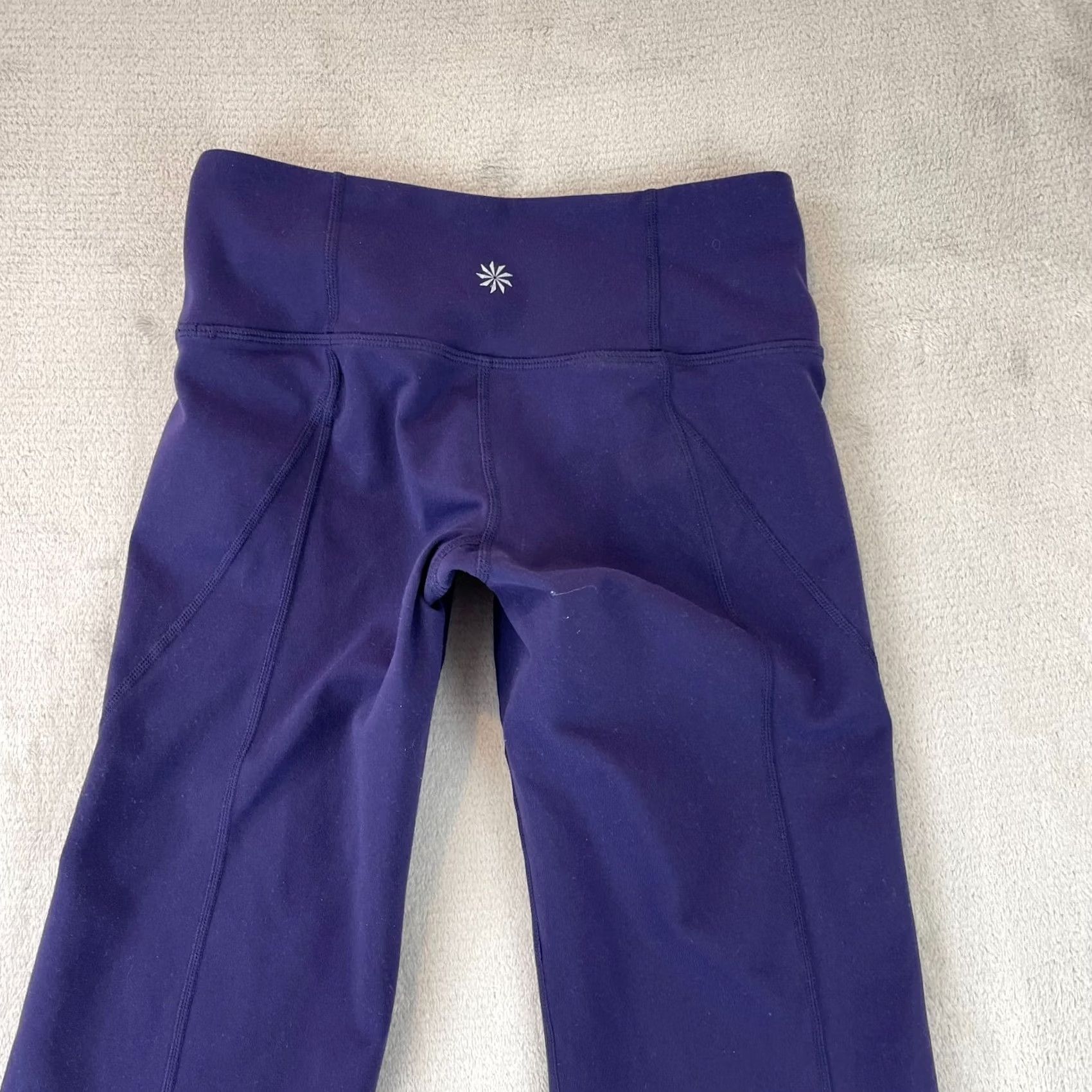 Athleta Athleta Revelation Flare Pants Women XSP Petite Purple Yoga Athleisure Active Size 42" / US 20 - 6 Thumbnail