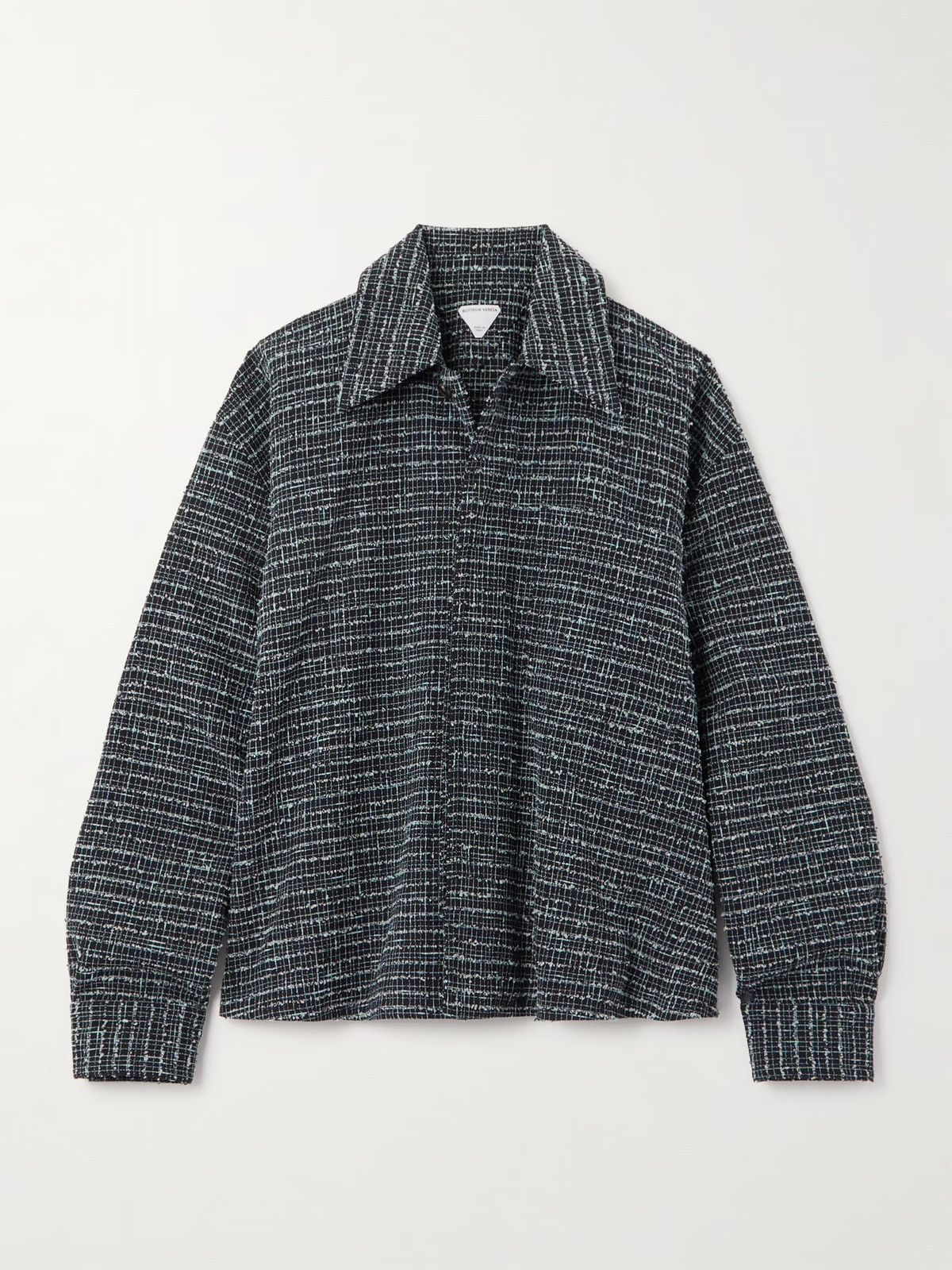 Bottega Veneta Bottega Veneta Oversized Tweed Shirt Size XS / US 0-2 / IT 36-38 - 3 Thumbnail