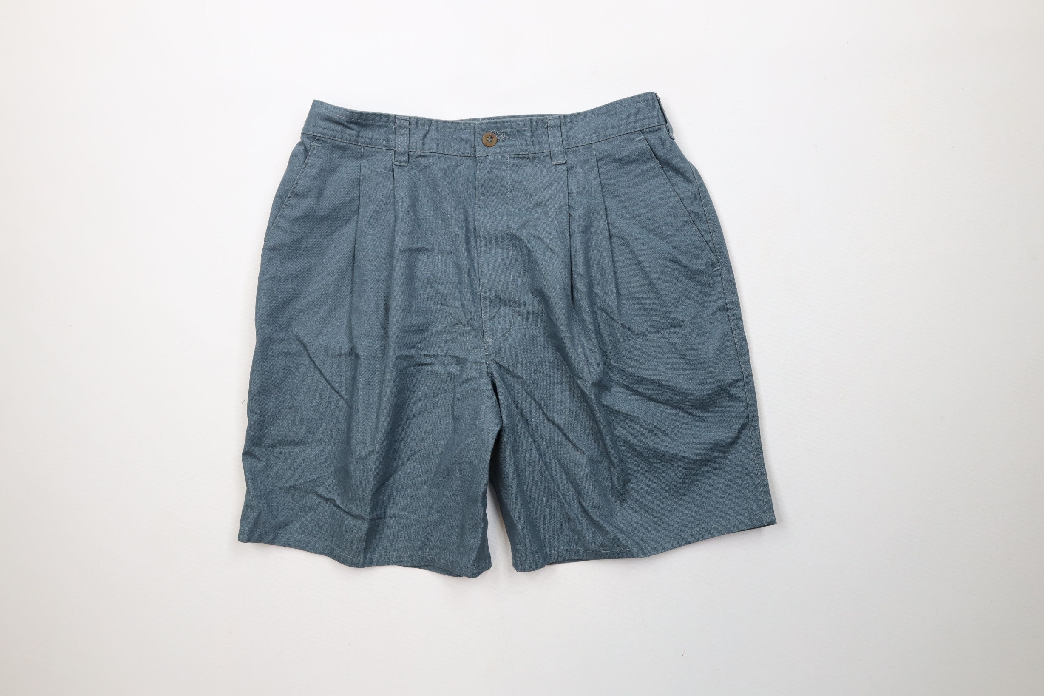 Vintage Vintage 90s Streetwear Above Knee Chino Shorts Steel USA Size US 36 / EU 52 - 1 Thumbnail