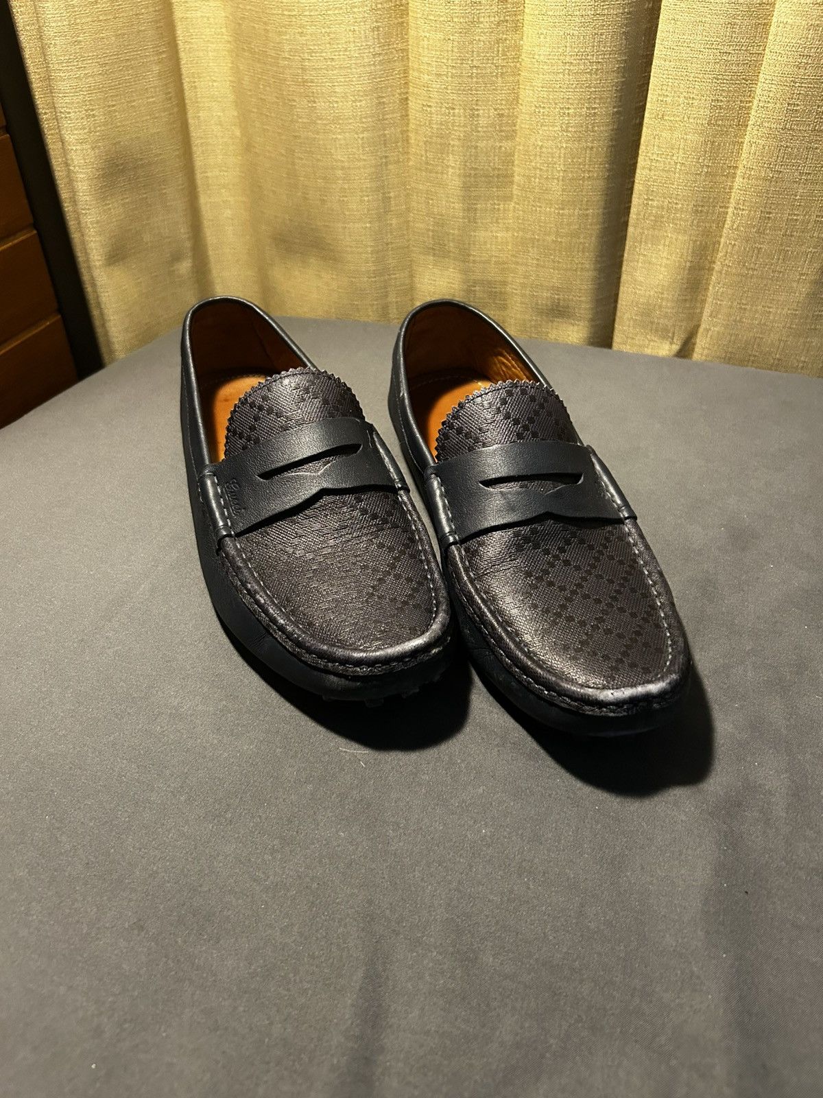 Gucci Gucci Dark Blue Vero Cuoio Leather Loafers Size US 7 / EU 40 - 3 Thumbnail